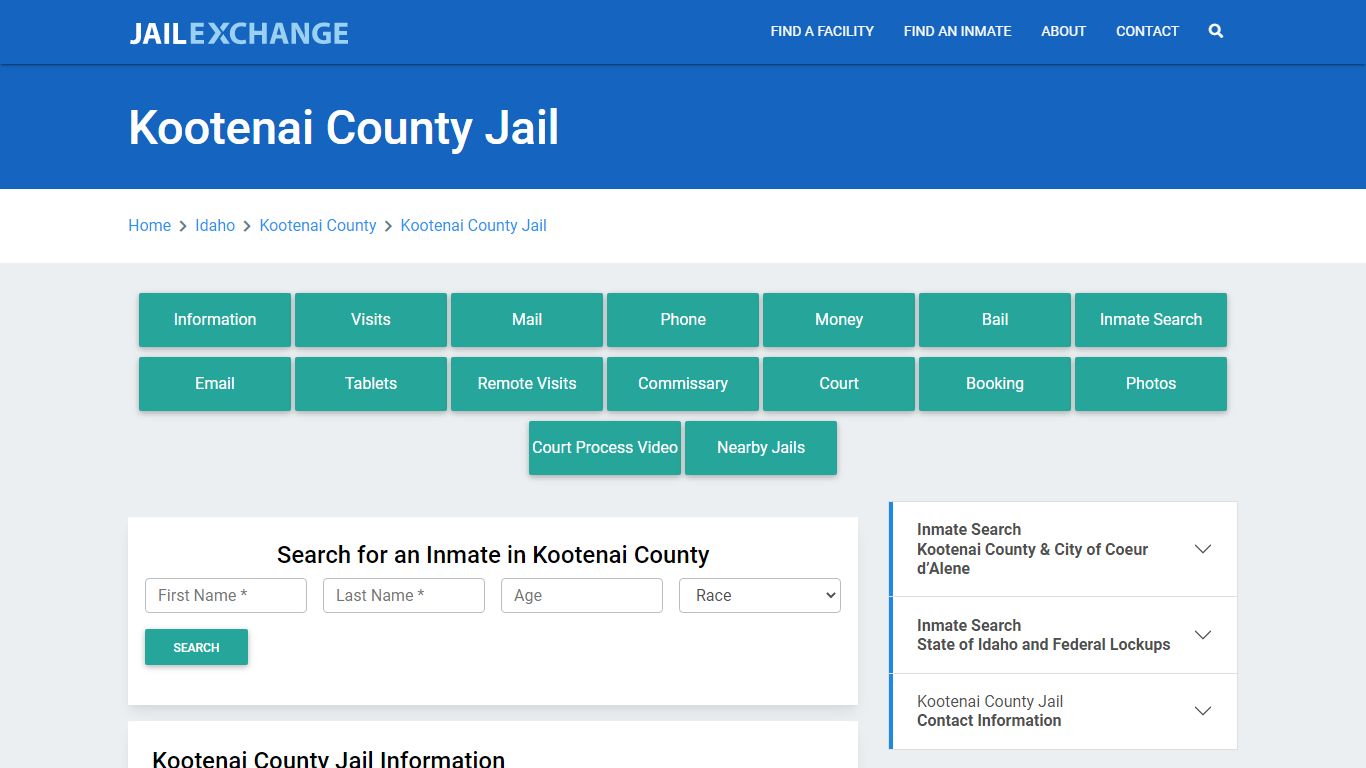 Kootenai County Jail Roster Lookup, ID, Inmate Search